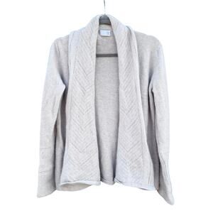 TSE Shawl Collar Open Cardigan Pure Cashmere Large L